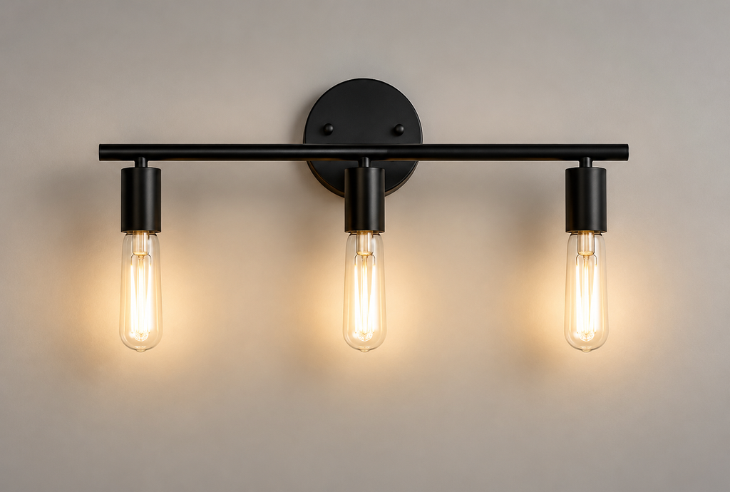 Edison Modern Bathroom Wall Lamp - 3 Heads