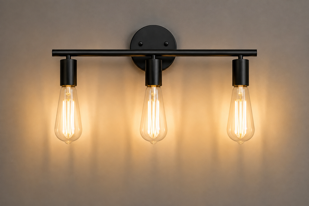 Edison Modern Bathroom Wall Lamp - 3 Heads detail